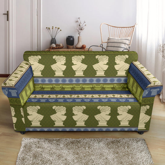 Ancient Greek Statue Print Design LKS301 Loveseat Couch Slipcover