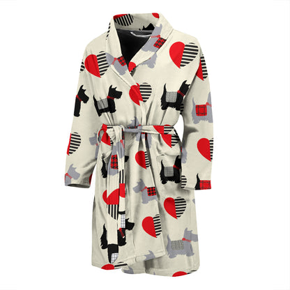 Scottish Terriers Print Design LKS3010 Men Bathrobe