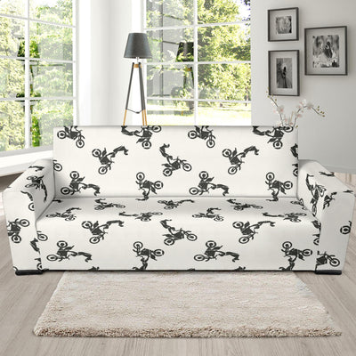 Motocross Pattern Print Design 03 Sofa Slipcover