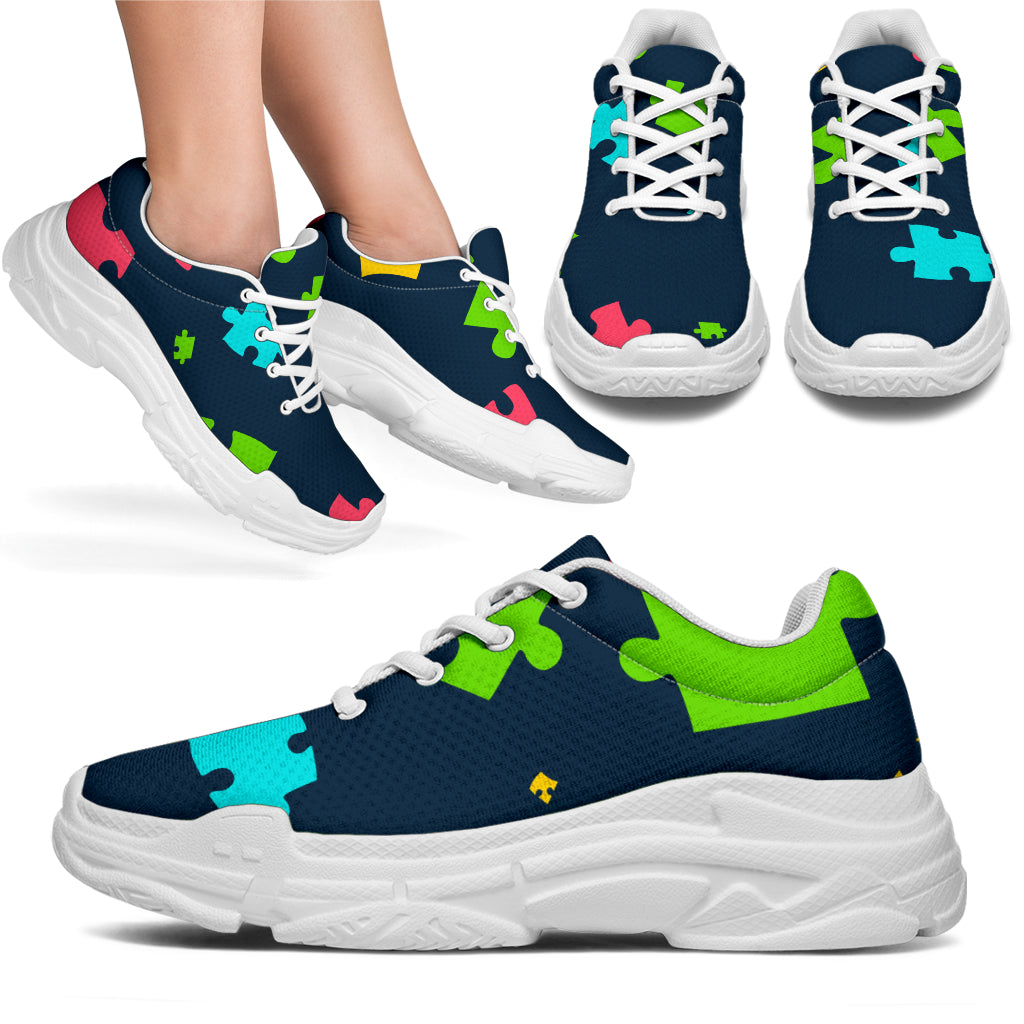 Autism Awareness Colorful Design Print Chunky Sneakers