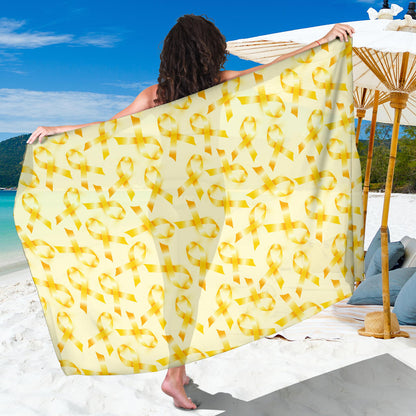 Childhood cancer Pattern Print Design 01 Sarong Pareo Wrap