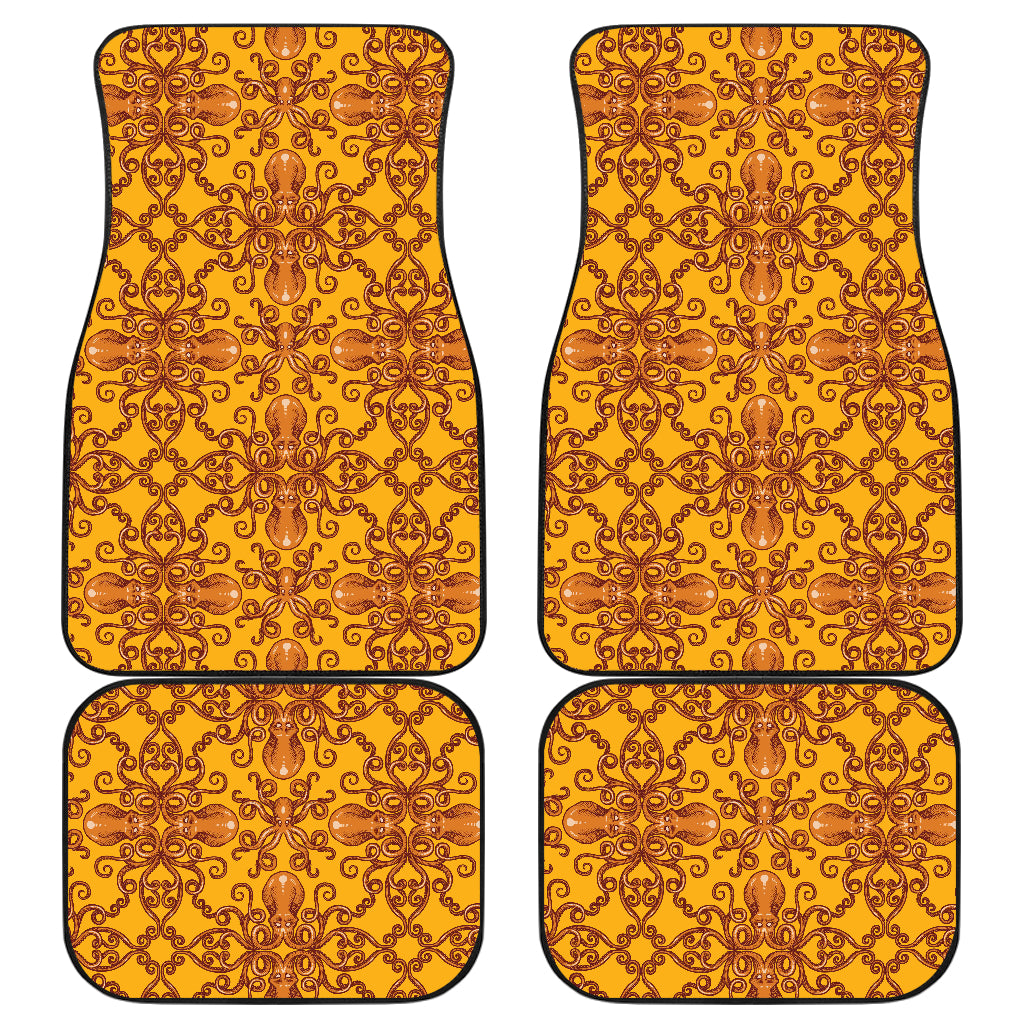 Octopus Background Design Print Car Floor Mats Front Back