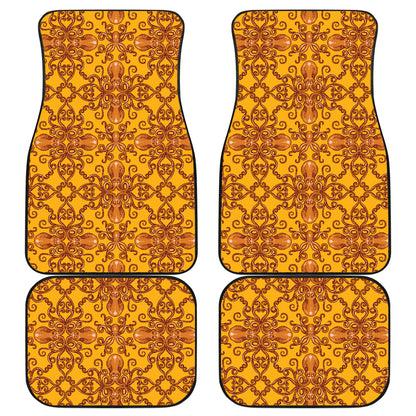 Octopus Background Design Print Car Floor Mats Front Back