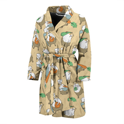 Guinea Pig Print Design LKS401 Men Bathrobe