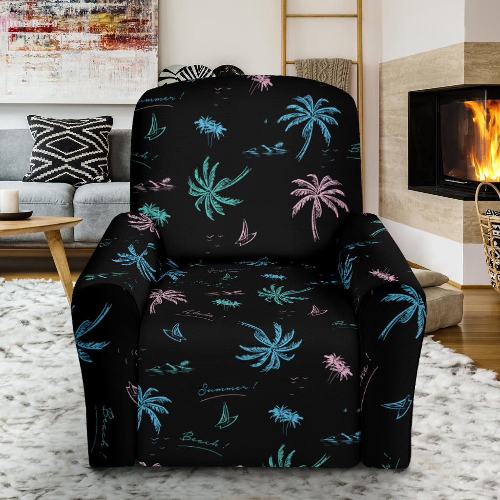 Aloha Hawaii Pattern Print Design 03 Recliner Slipcover with Pocket