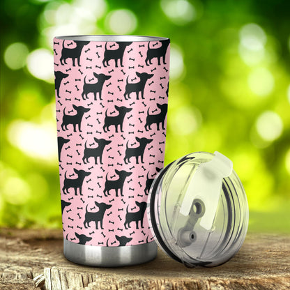 Chihuahua Pink Print Pattern Tumbler