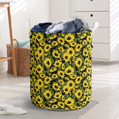 Sunflower Fresh Bright Color Print Laundry Basket