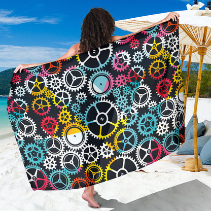 Mechanic Pattern Print Design 02 Sarong Pareo Wrap