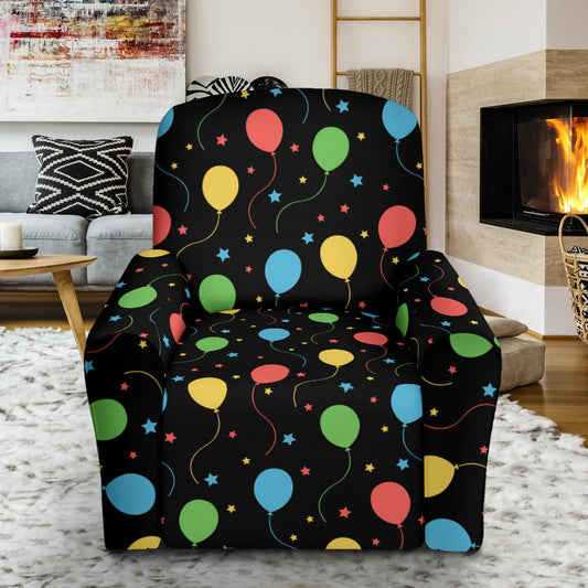 Ballon Colorful Pattern Print Design 04 Recliner Slipcover with Pocket