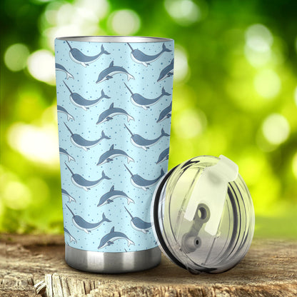 Narwhal Dolphin Print Tumbler