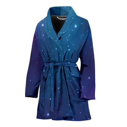 Nebula Pattern Print Design A01 Women Bathrobe
