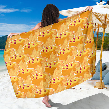 Pancake Pattern Print Design A04 Sarong Pareo Wrap