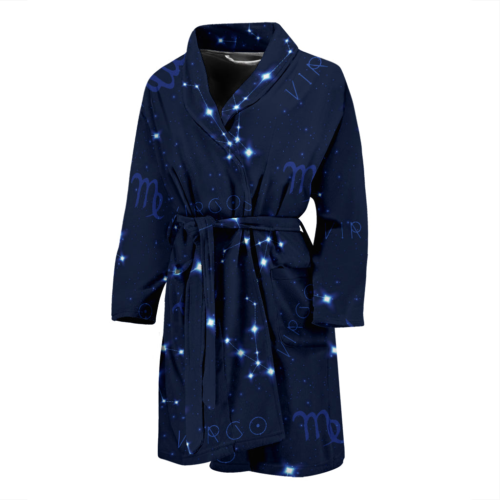 Virgo Print Design LKS303 Men Bathrobe