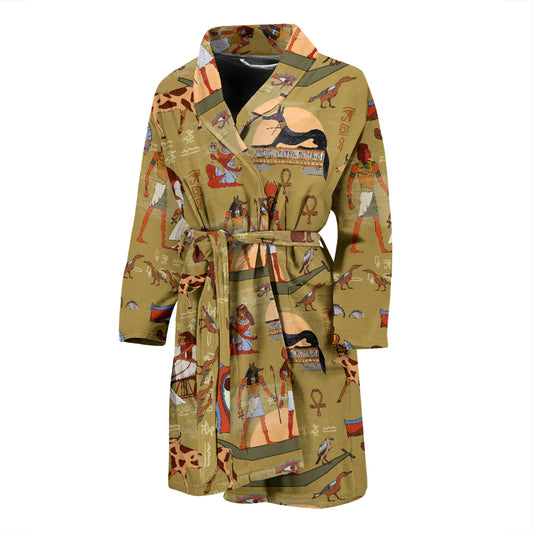 Ancient Greek Classic Pattern Design LKS305 Men Bathrobe