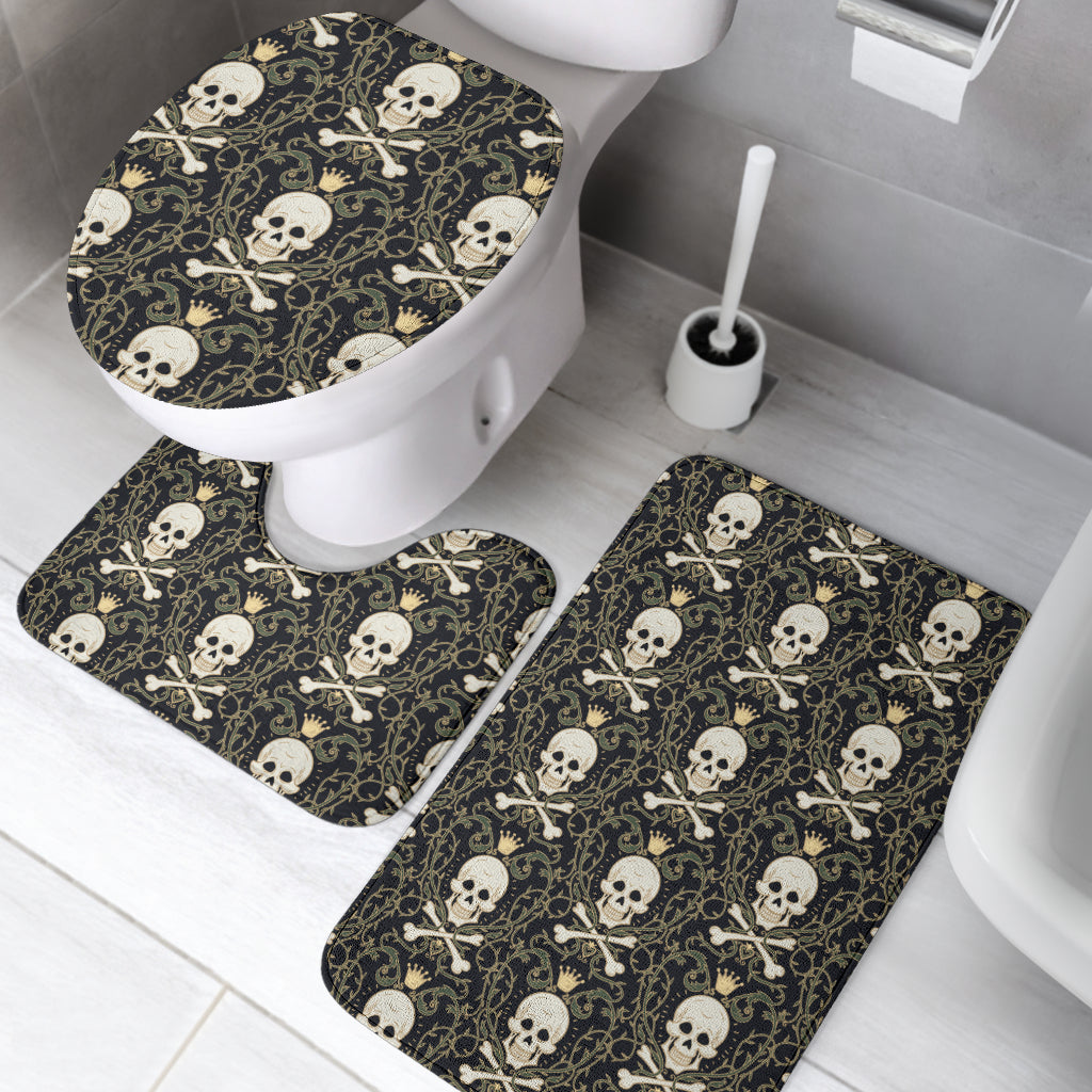 Skull King Print Design LKS307 Bathroom Mat Set