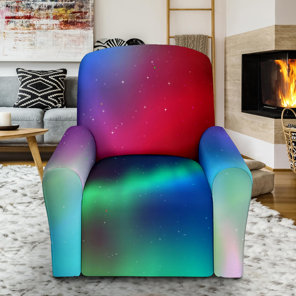Aurora Borealis Pattern Print Design 02 Recliner Slipcover with Pocket
