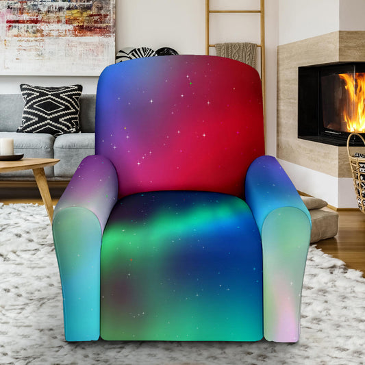 Aurora Borealis Pattern Print Design 02 Recliner Slipcover with Pocket