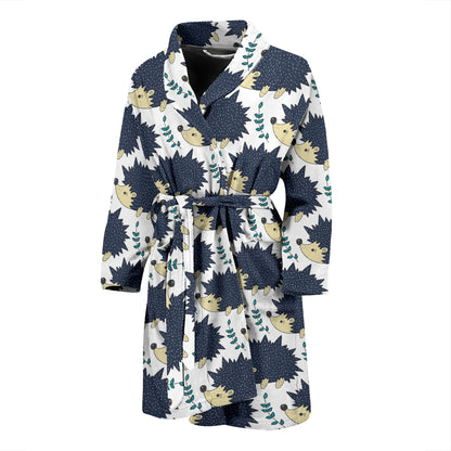 Hedgehog Print Design LKS401 Men Bathrobe
