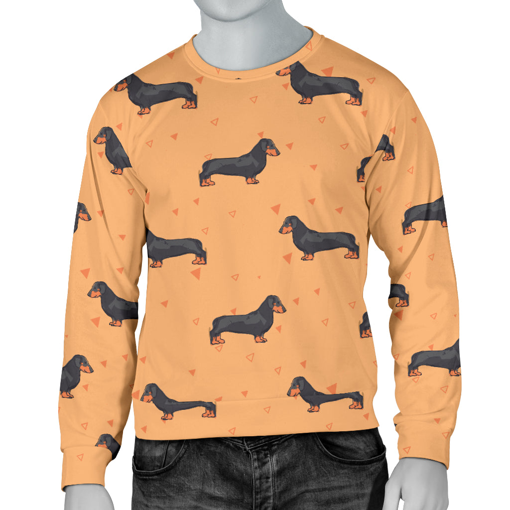 Dachshund Draw Print Pattern Men Long Sleeve Sweatshirt