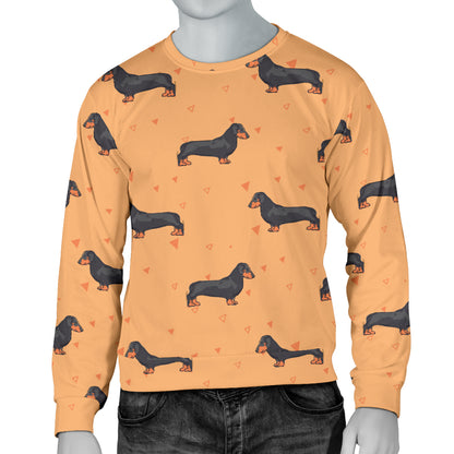 Dachshund Draw Print Pattern Men Long Sleeve Sweatshirt