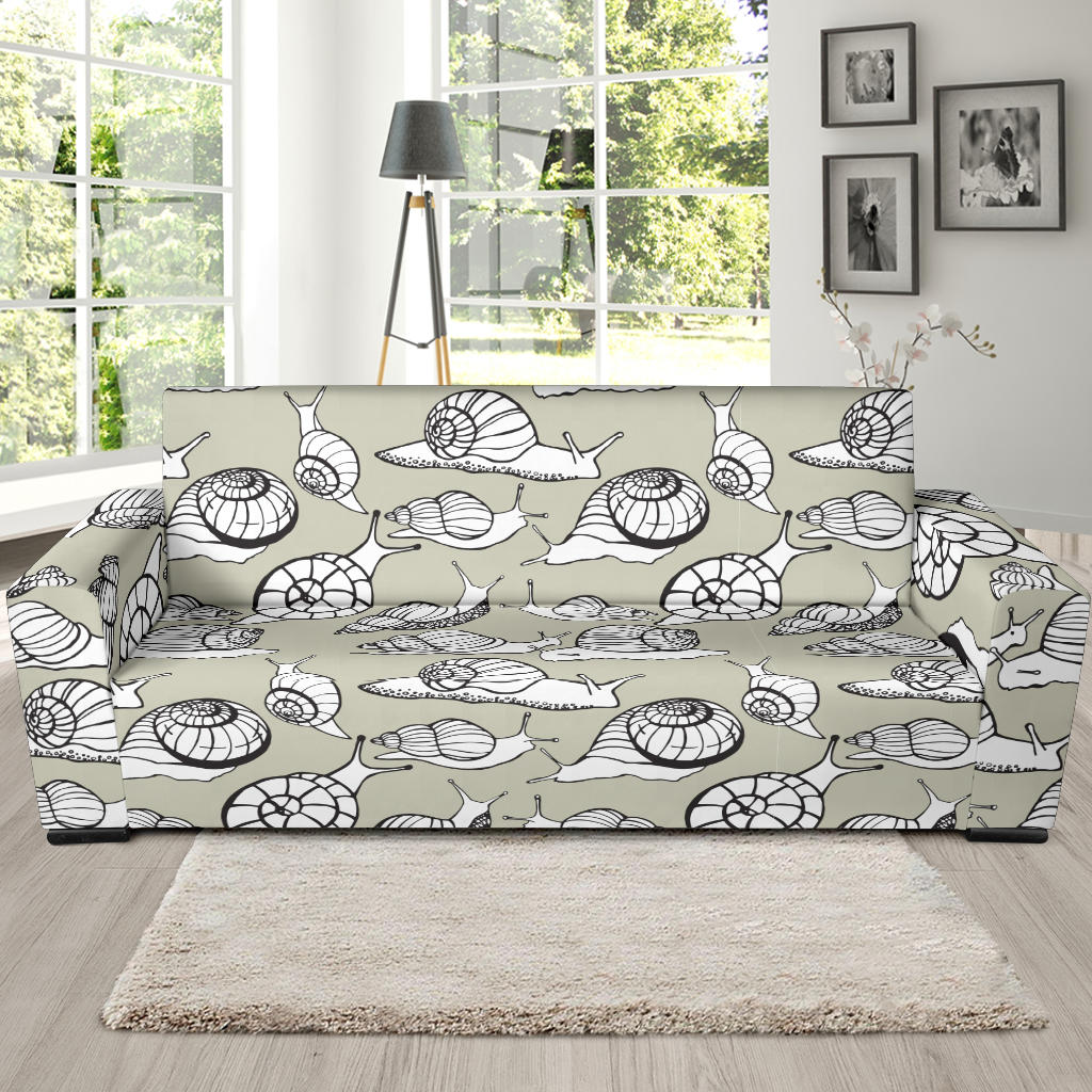 Snail Pattern Print Design 03 Sofa Slipcover