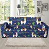 Llama Cactus Pattern Print Design 05 Sofa Slipcover