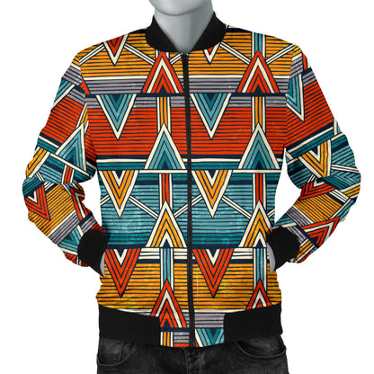 Kente Print African Design Themed Men Bomber Jacket