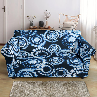 Tie Dye Dark Blue Print Design LKS306 Loveseat Couch Slipcover