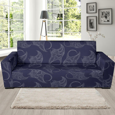 Manta Ray Pattern Print Design 01 Sofa Slipcover