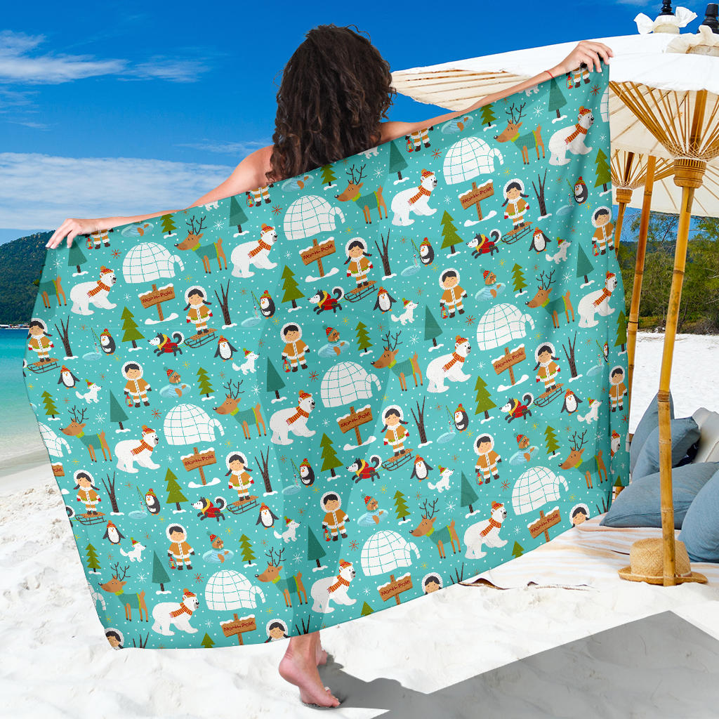 Eskimo Pattern Print Design 01 Sarong Pareo Wrap