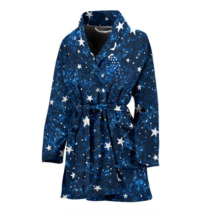 Cosmic Pattern Print Design 05 Women Bathrobe