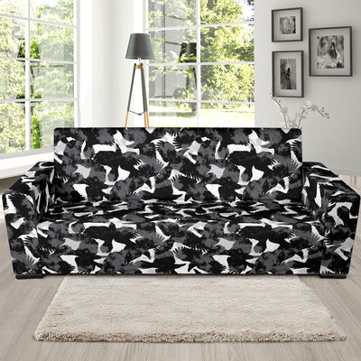 Crow Pattern Print Design 01 Sofa Slipcover