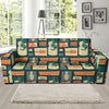 Acoustic Guitar Pattern Print Design 02 Sofa Slipcover