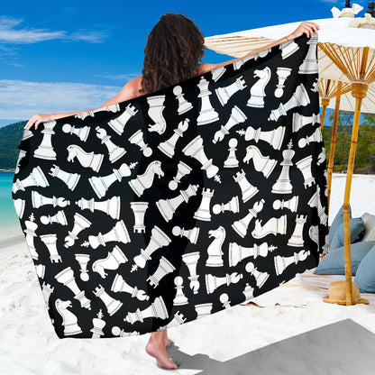 Chess Pattern Print Design 01 Sarong Pareo Wrap