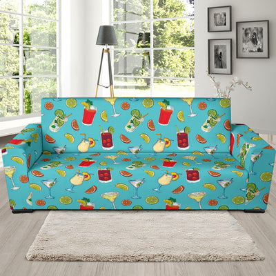 Cocktail Pattern Print Design 05 Sofa Slipcover