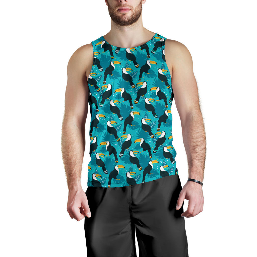 Toucan Parrot Pattern Print Men Tank Top
