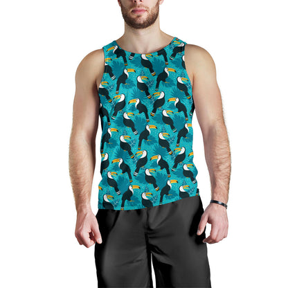 Toucan Parrot Pattern Print Men Tank Top