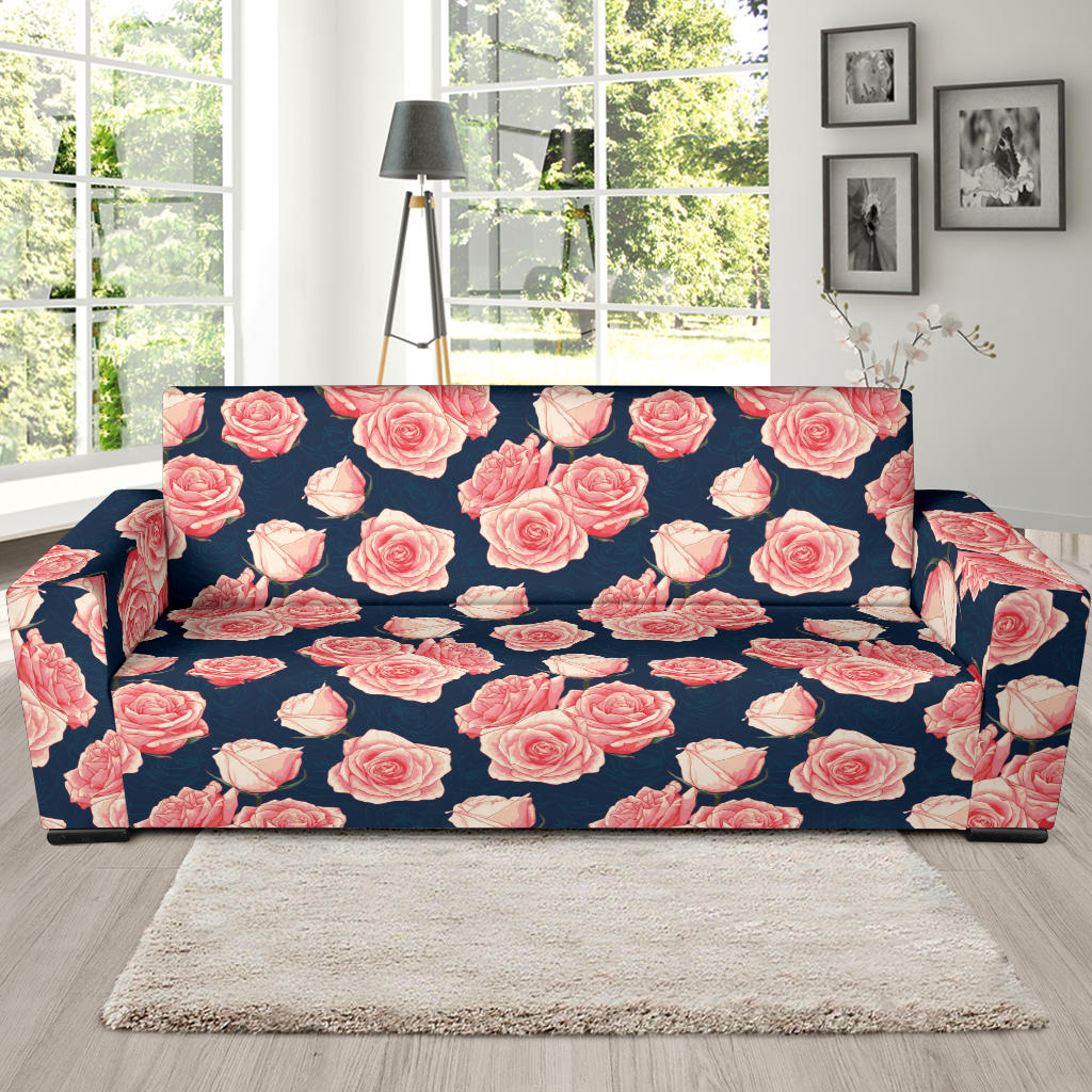 Rose Pattern Print Design A03 Sofa Slipcover