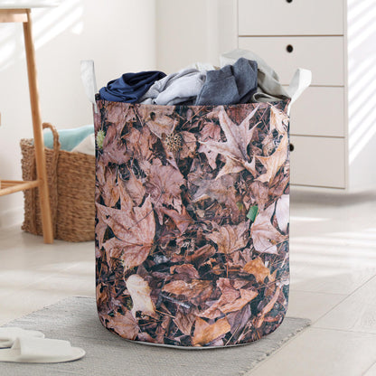 Camouflage Realistic Tree Leaf Print Laundry Basket