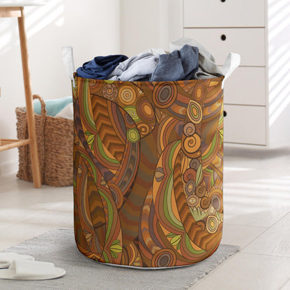 Maori Ornament Design Print Laundry Basket