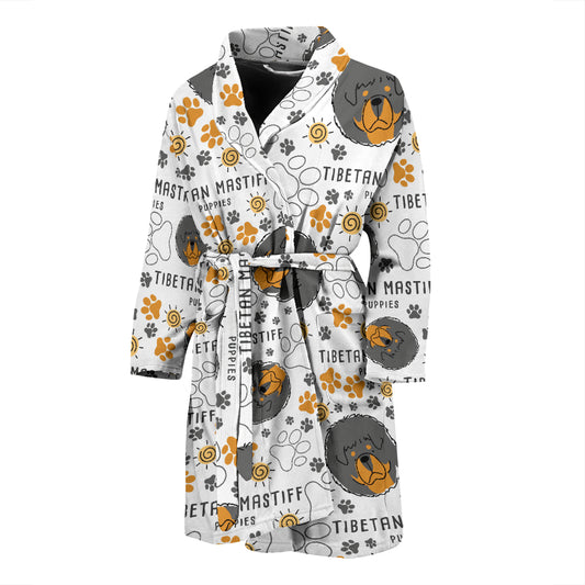 Tibetan Mastiffs Print Design LKS302 Men Bathrobe