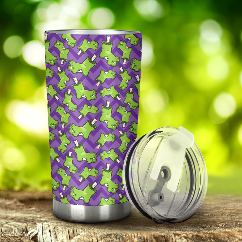 Zombie Foot Design Pattern Print Tumbler