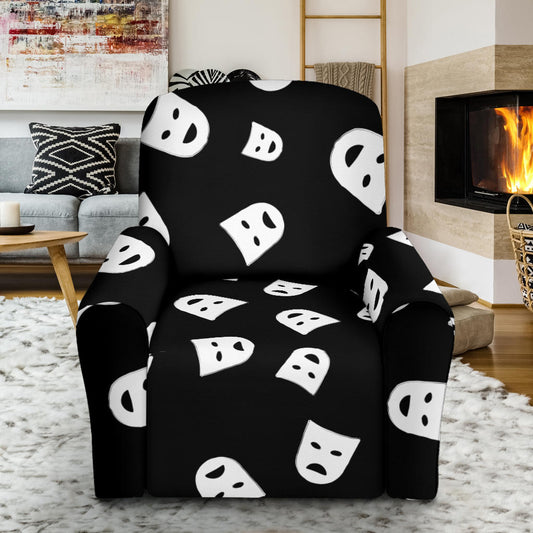 Acting Mask Pattern Print Design 03 Recliner Slipcover with Pocket