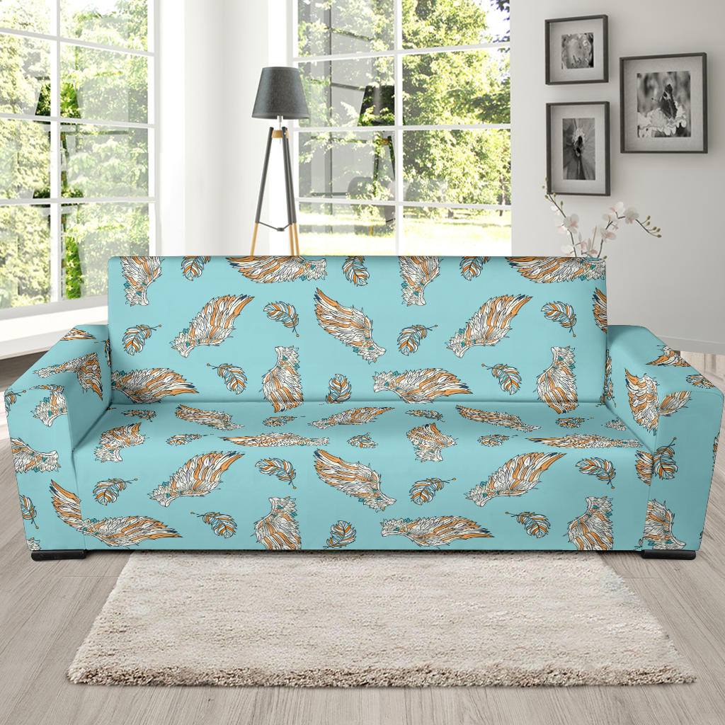 Angel Wings Pattern Print Design 03 Sofa Slipcover