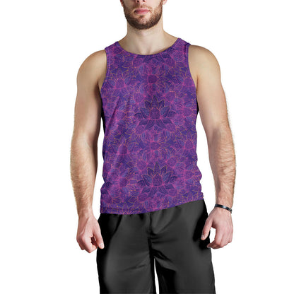 Bohemian Lotus Mandala Style Men Tank Top