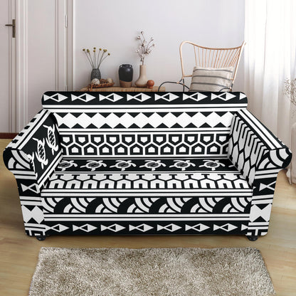 Samoan Pattern Print Design LKS303 Loveseat Couch Slipcover