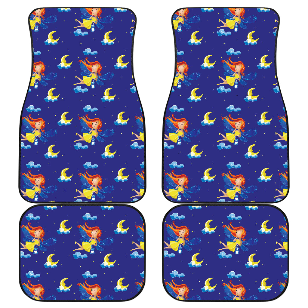 Fairy with Moon Print Pattern Car Floor Mats Front Back
