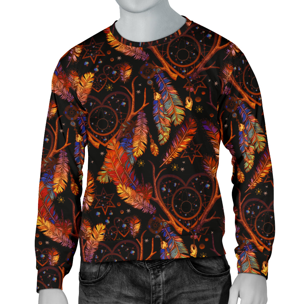Dream Catcher Native American Design Men Long Sleeve Sweatshirt