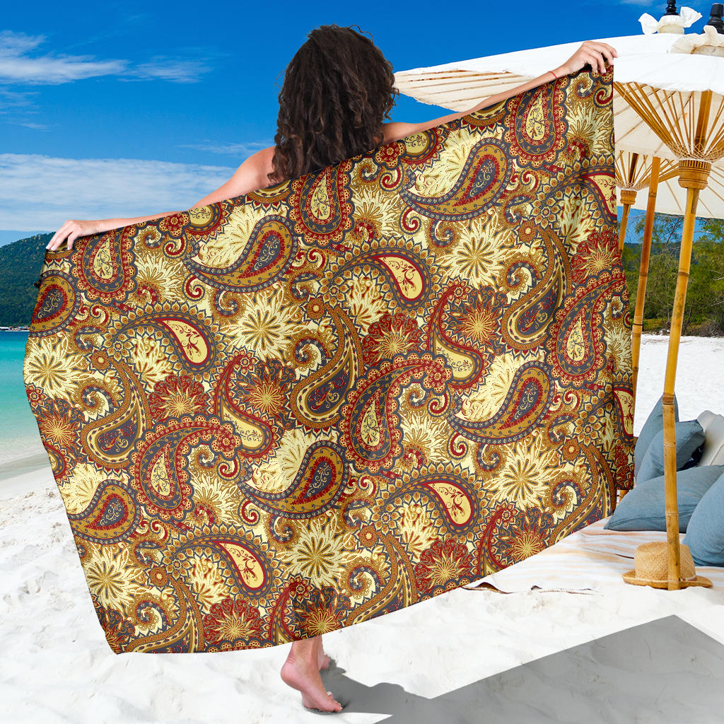 Boho Pattern Print Design 08 Sarong Pareo Wrap