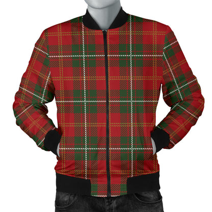 Holiday Tartan Plaid Pattern Men Bomber Jacket